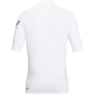 2023 Quiksilver Mens All Time Short Sleeve Rash Vest EQYWR03358 - White